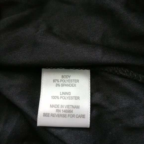 Signature By Robbie Bee Black Gray Tie Back Knee Length Sheath Dress Size 6 - Picture 6 of 7